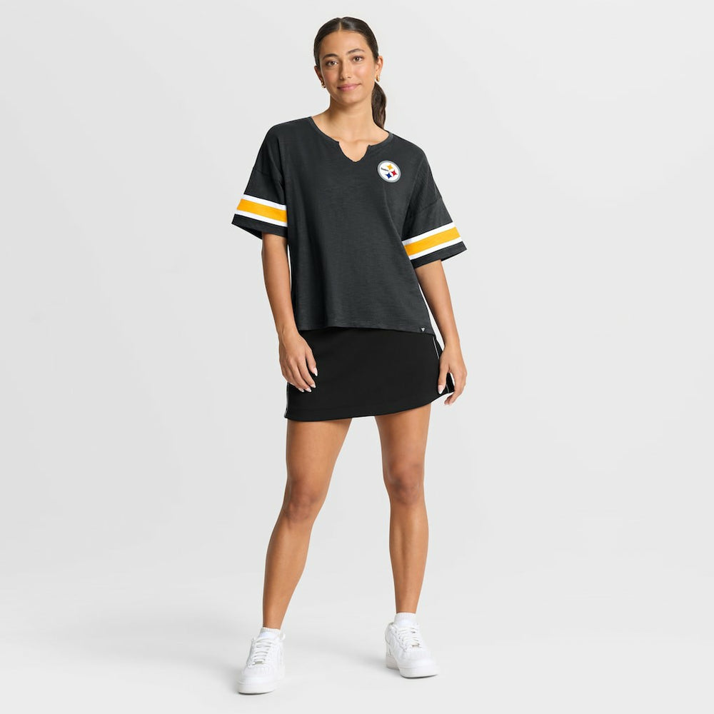 Pittsburgh Steelers Women's Redzone Curl Route T-Shirt - Black sale