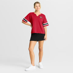 San Francisco 49ers Women's Redzone Curl Route T-Shirt - Scarlet outlet