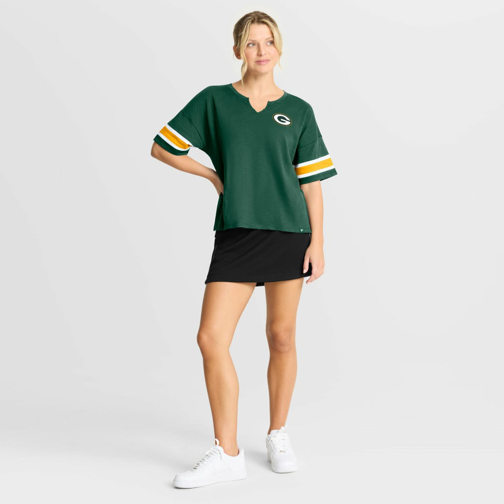 Green Bay Packers Women's Redzone Curl Route T-Shirt - Green discount