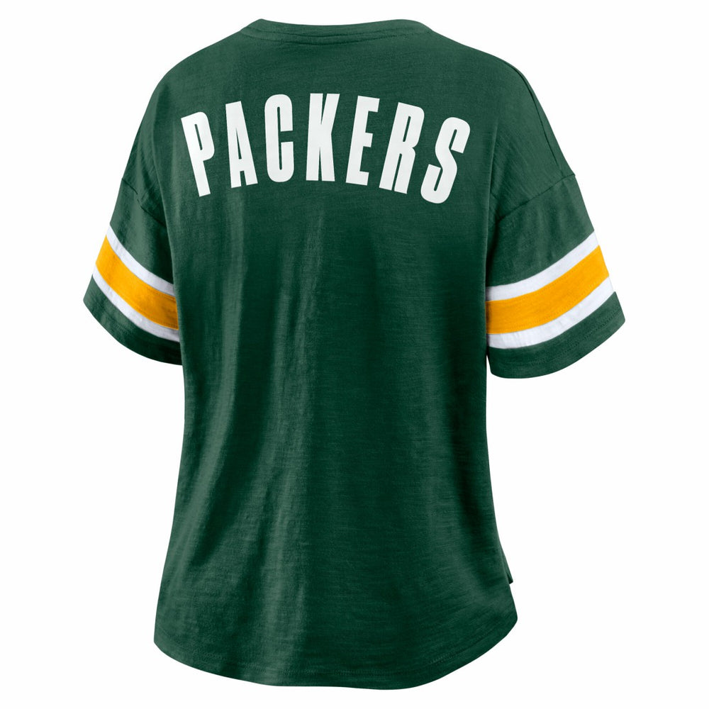 Green Bay Packers Women's Redzone Curl Route T-Shirt - Green discount