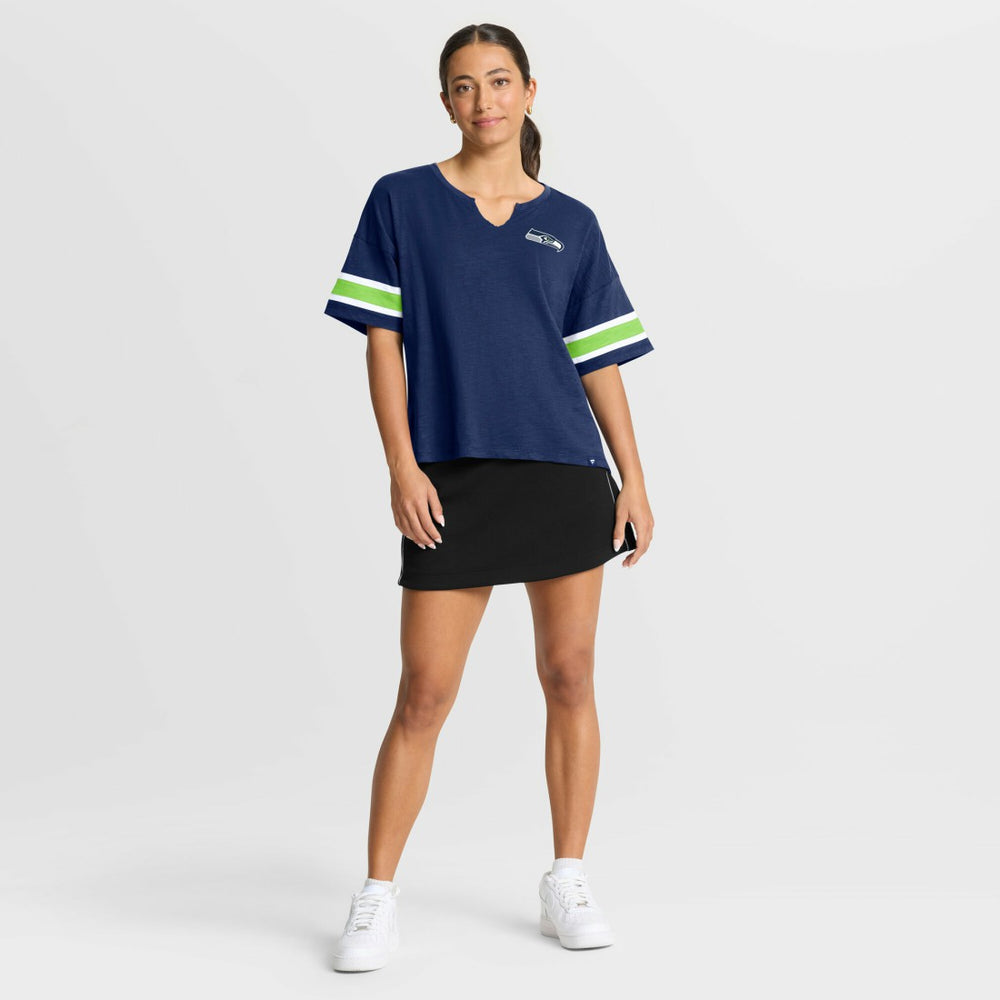 Seattle Seahawks Women's Redzone Curl Route T-Shirt - College Navy on sale