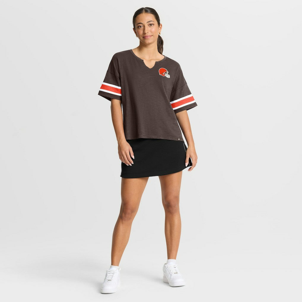 Cleveland Browns Women's Redzone Curl Route T-Shirt - Brown sale
