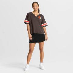 Cleveland Browns Women's Redzone Curl Route T-Shirt - Brown sale