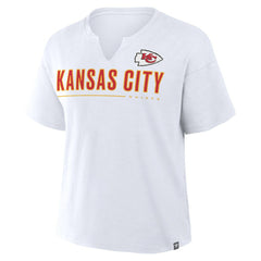 Kansas City Chiefs Women's Redzone Slub Boxy T-Shirt - White discount