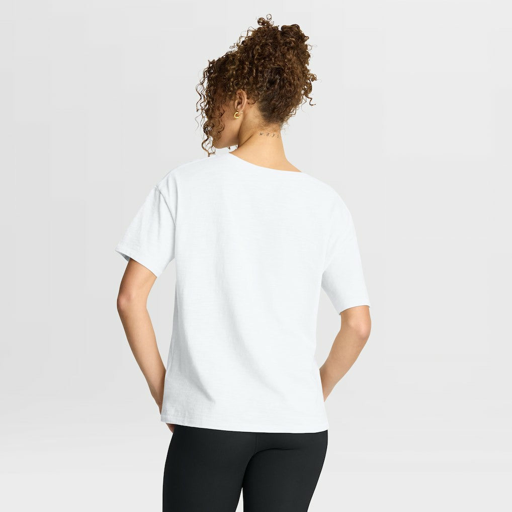 Las Vegas Raiders Women's Redzone Slub Boxy T-Shirt - White discount