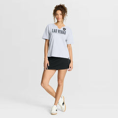 Las Vegas Raiders Women's Redzone Slub Boxy T-Shirt - White discount