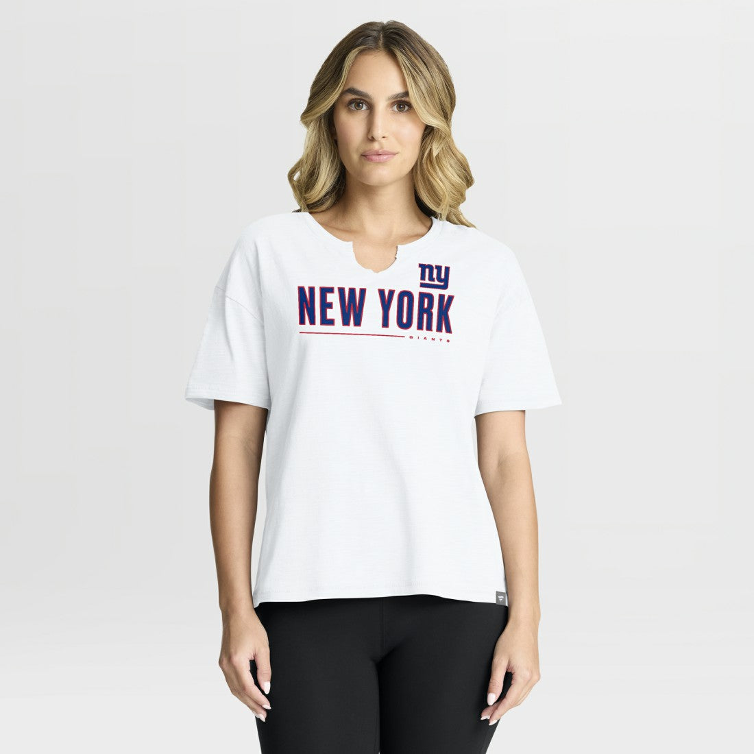 New York Giants Women's Redzone Slub Boxy T-Shirt - White outlet