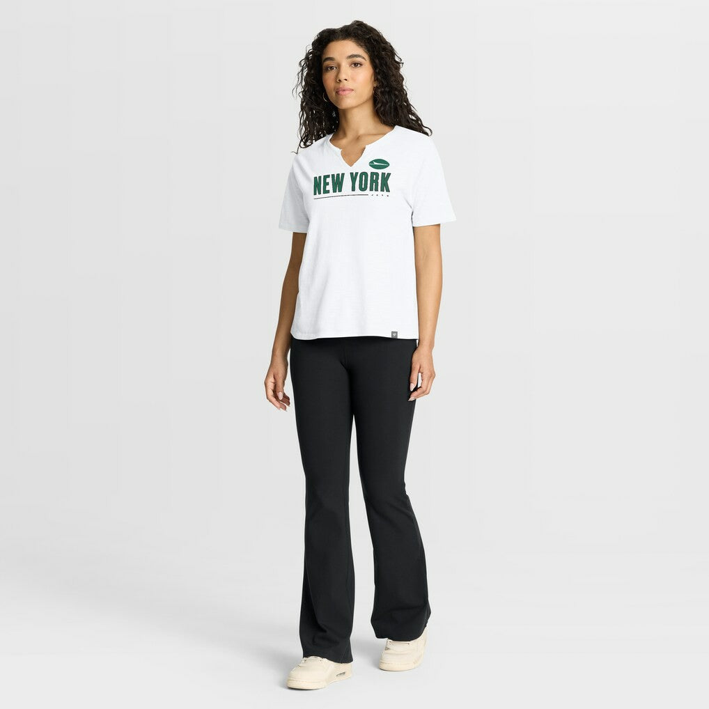 New York Jets Women's Redzone Slub Boxy T-Shirt - White sale