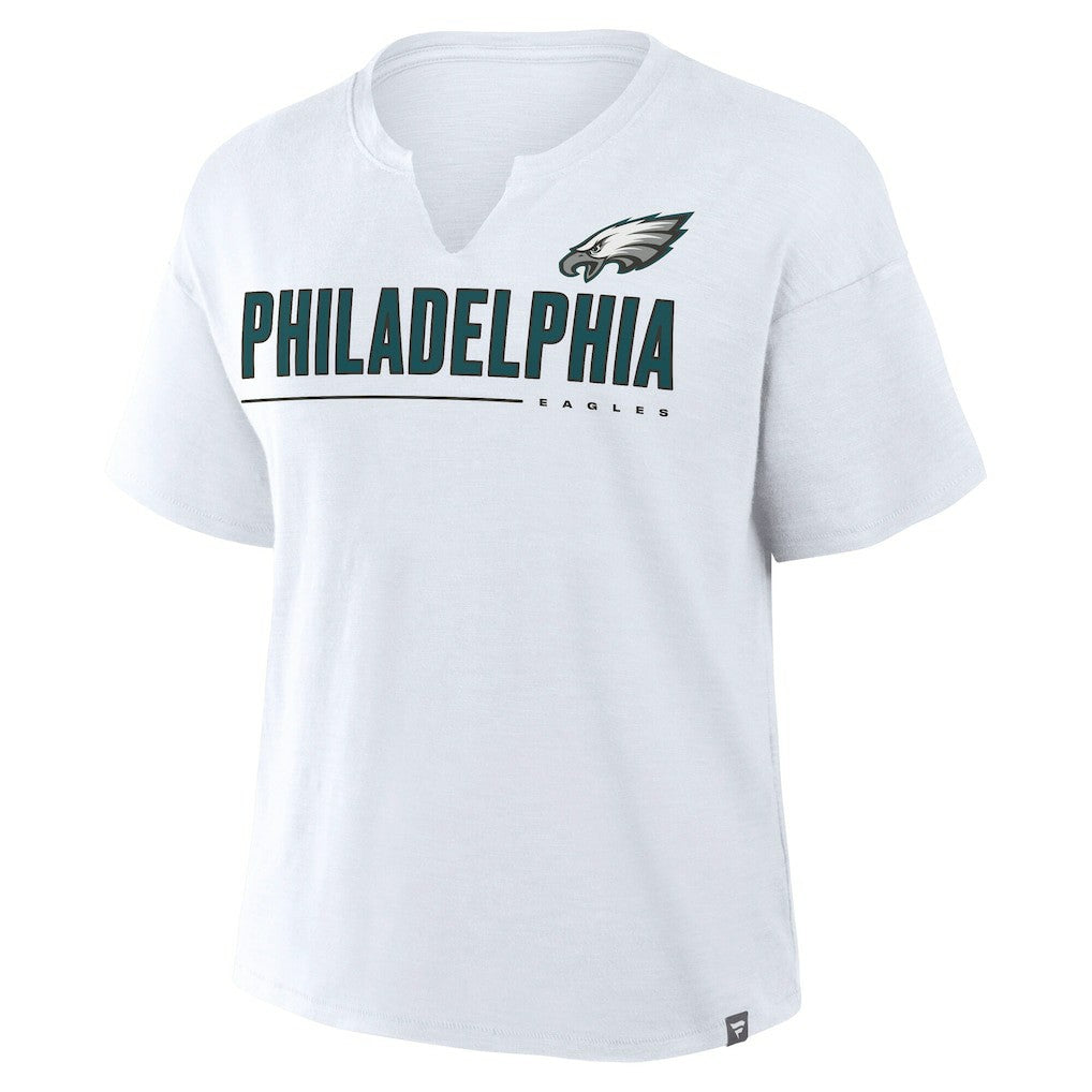 Philadelphia Eagles Women's Redzone Slub Boxy T-Shirt - White on sale