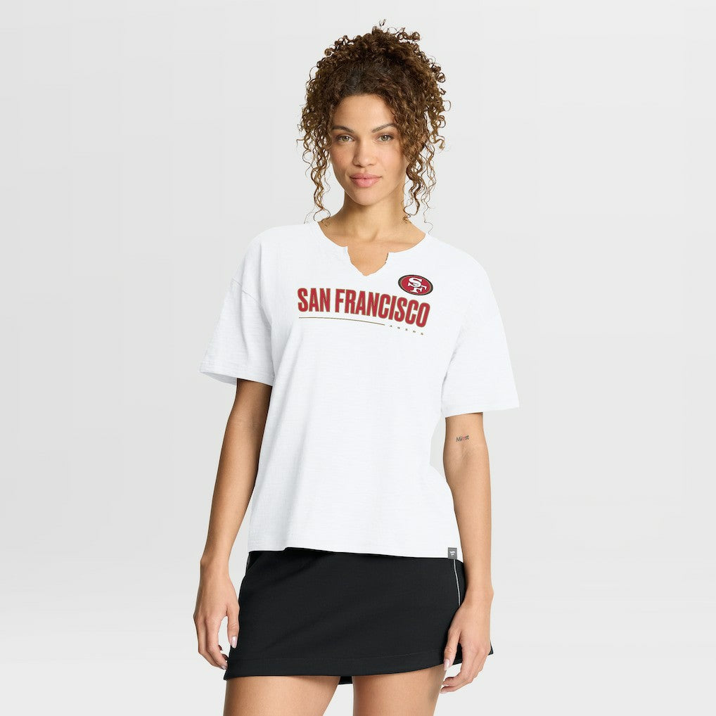 San Francisco 49ers Women's Redzone Slub Boxy T-Shirt - White online