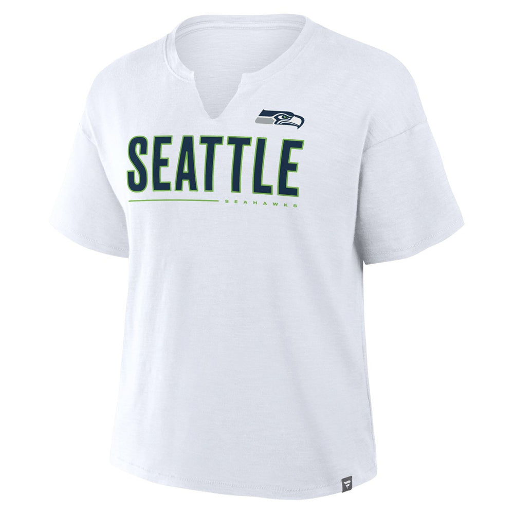 Seattle Seahawks Women's Redzone Slub Boxy T-Shirt - White sale