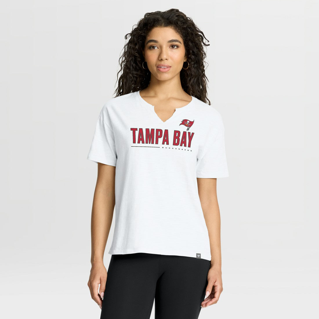 Tampa Bay Buccaneers Women's Redzone Slub Boxy T-Shirt - White cheap