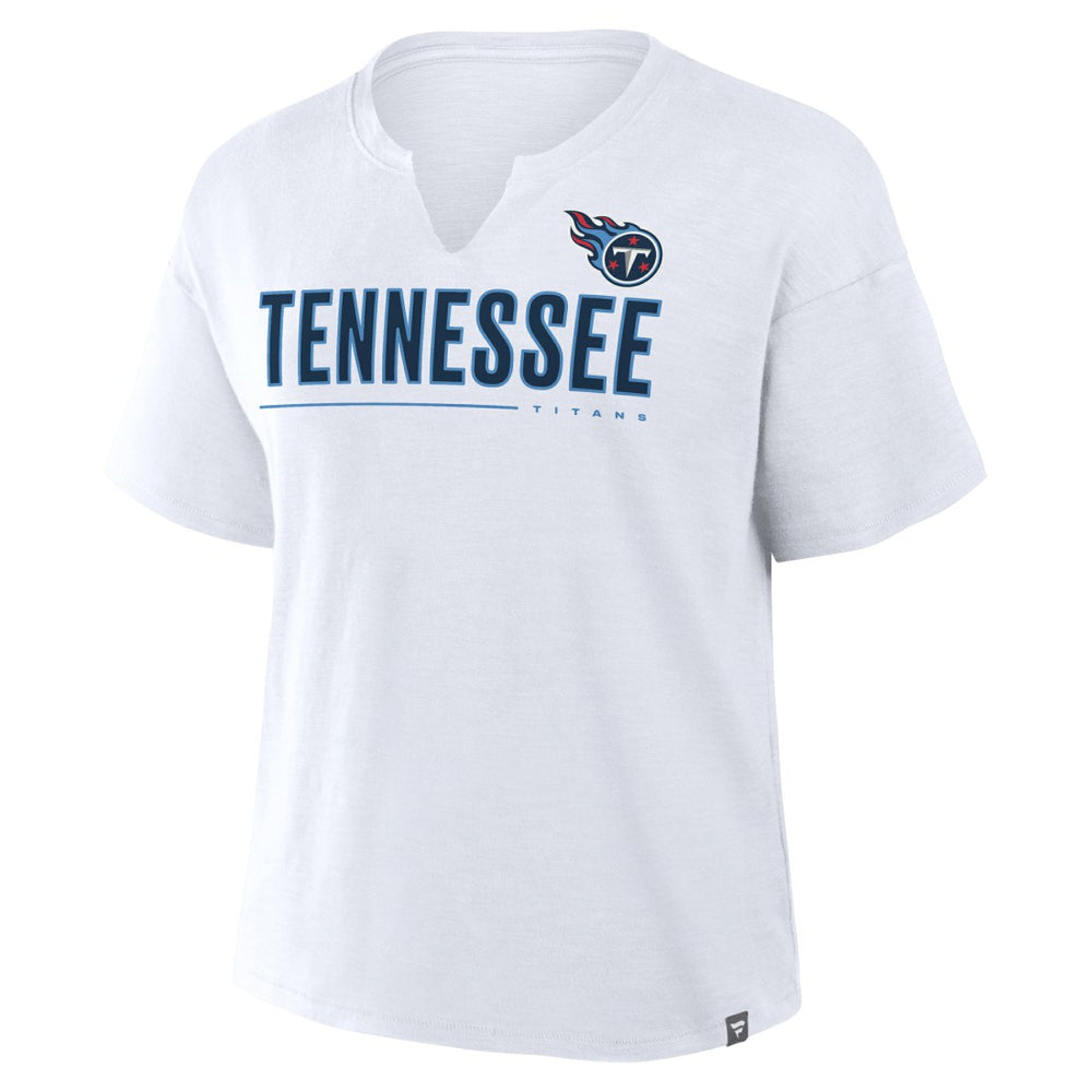 Tennessee Titans Women's Redzone Slub Boxy T-Shirt - White on sale