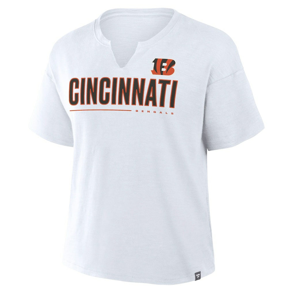 Cincinnati Bengals Women's Redzone Slub Boxy T-Shirt - White for sale