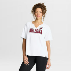 Arizona Cardinals Women's Redzone Slub Boxy T-Shirt - White sale