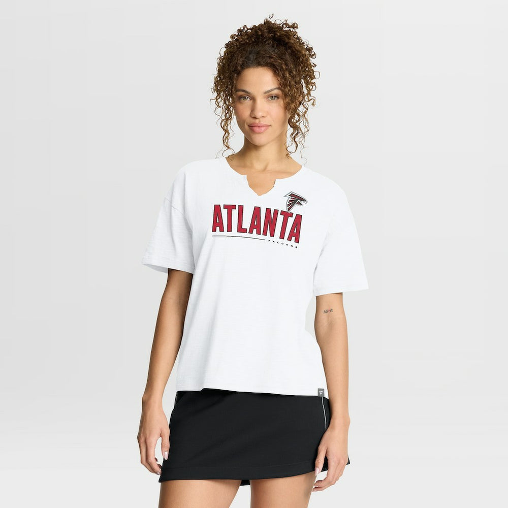 Atlanta Falcons Women's Redzone Slub Boxy T-Shirt - White on sale