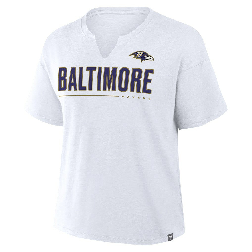 Baltimore Ravens Women's Redzone Slub Boxy T-Shirt - White on sale