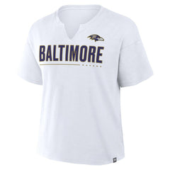 Baltimore Ravens Women's Redzone Slub Boxy T-Shirt - White on sale