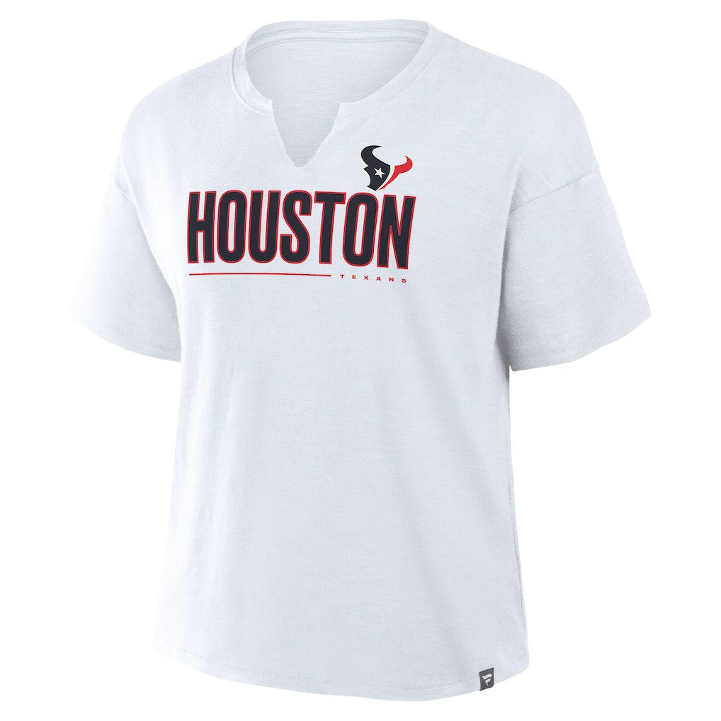 Houston Texans Women's Redzone Slub Boxy T-Shirt - White outlet