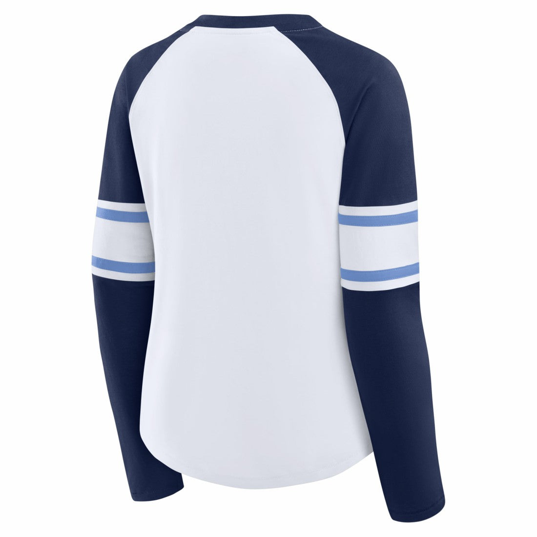 Tennessee Titans Women's Redzone Blitz Package Raglan Lace-Up V-Neck Long Sleeve T-Shirt - White/Navy discount