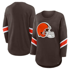 Cleveland Browns Women's Redzone 3/4-Sleeve T-Shirt - Brown cheap