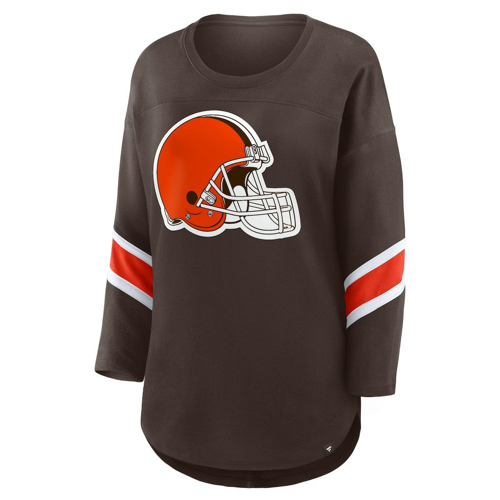 Cleveland Browns Women's Redzone 3/4-Sleeve T-Shirt - Brown cheap
