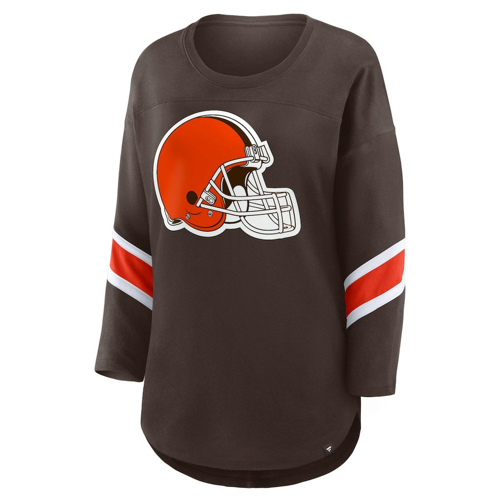 Cleveland Browns Women's Redzone 3/4-Sleeve T-Shirt - Brown cheap