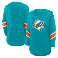 Miami Dolphins Women's Redzone 3/4-Sleeve T-Shirt - Aqua outlet