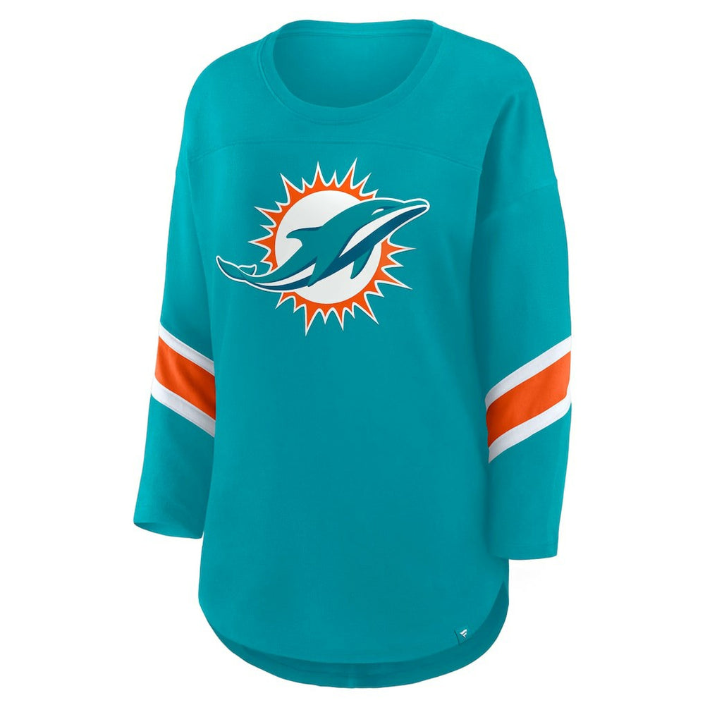 Miami Dolphins Women's Redzone 3/4-Sleeve T-Shirt - Aqua outlet