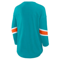 Miami Dolphins Women's Redzone 3/4-Sleeve T-Shirt - Aqua outlet