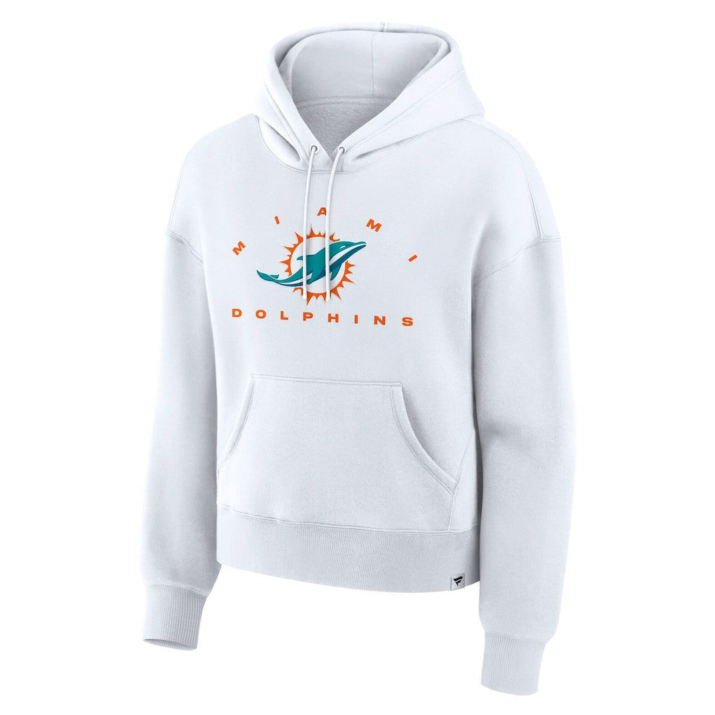 Miami Dolphins Women's Eligible Receiver Legacy Pullover Hoodie - White on sale