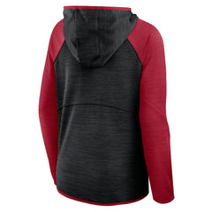 Atlanta Falcons Women's Redzone End Around Pass Raglan Full-Zip Hoodie - Black/Red on sale