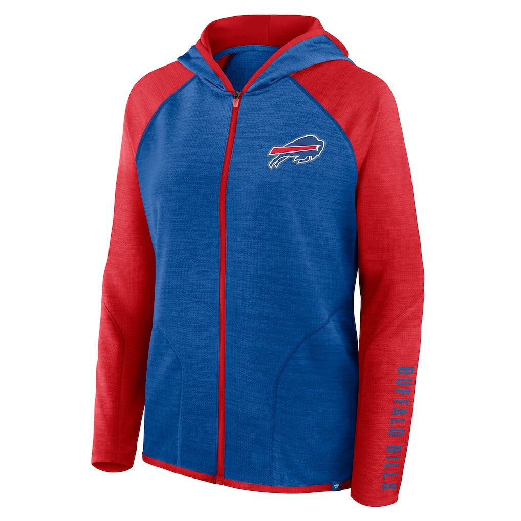 Buffalo Bills Women's Redzone End Around Pass Raglan Full-Zip Hoodie - Royal/Red cheap