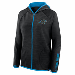 Carolina Panthers Women's Redzone End Around Pass Raglan Full-Zip Hoodie - Black cheap