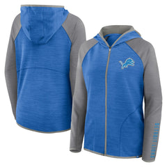 Detroit Lions Women's Redzone End Around Pass Raglan Full-Zip Hoodie - Blue/Gray cheap