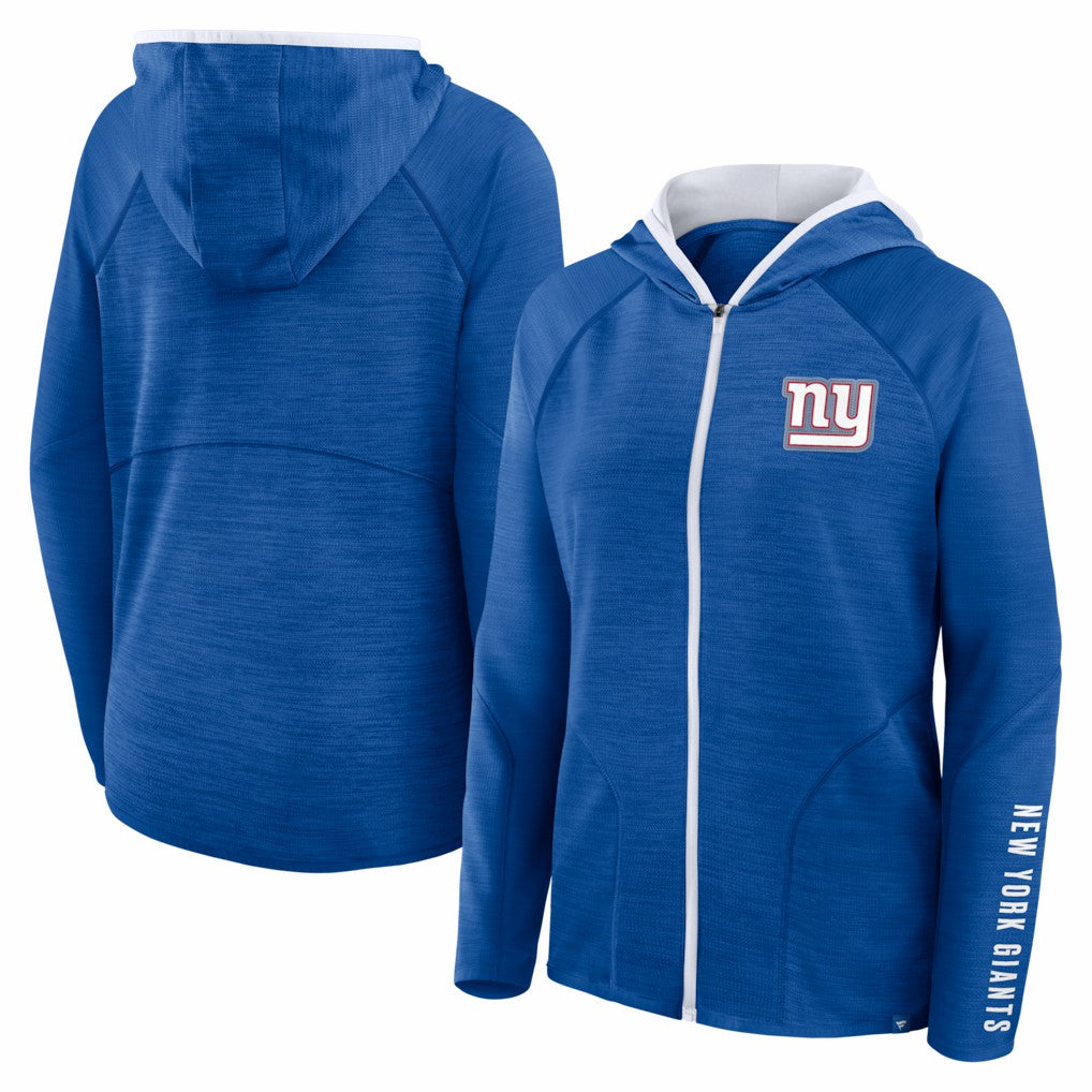 New York Giants Women's Redzone End Around Pass Raglan Full-Zip Hoodie - Royal cheap
