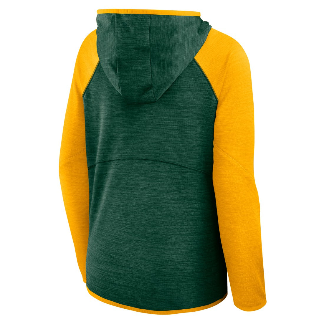 Green Bay Packers Women's Redzone End Around Pass Raglan Full-Zip Hoodie - Green/Gold on sale