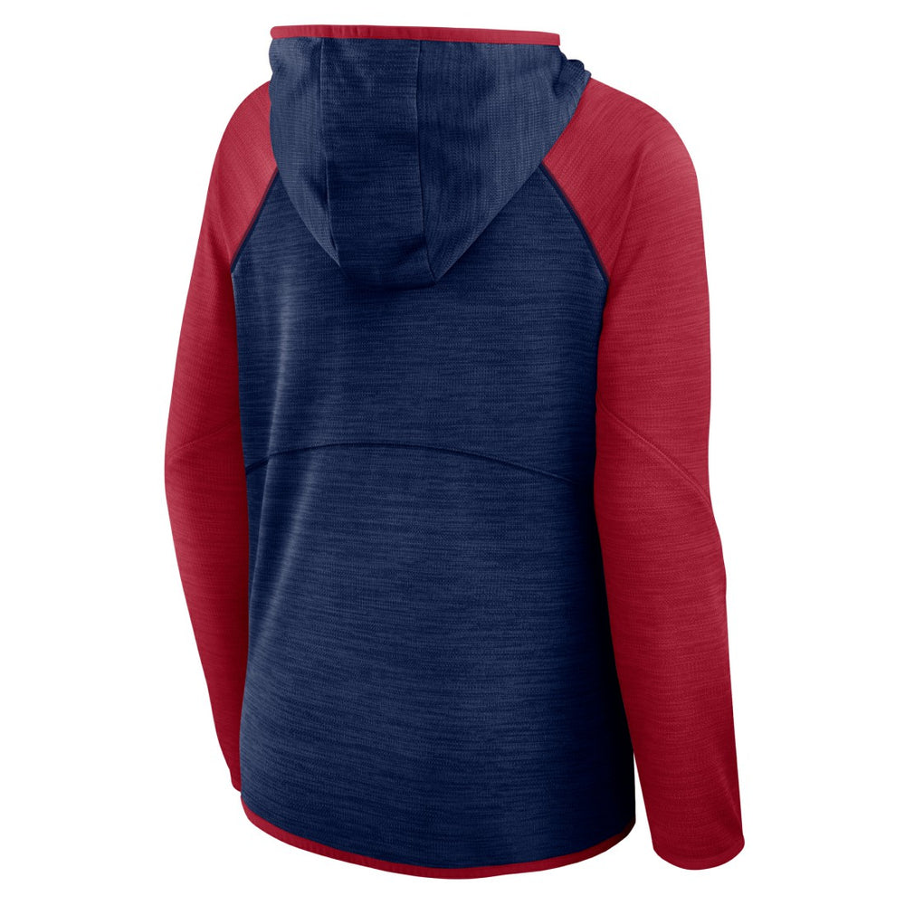 Houston Texans Women's Redzone End Around Pass Raglan Full-Zip Hoodie - Navy/Red on sale