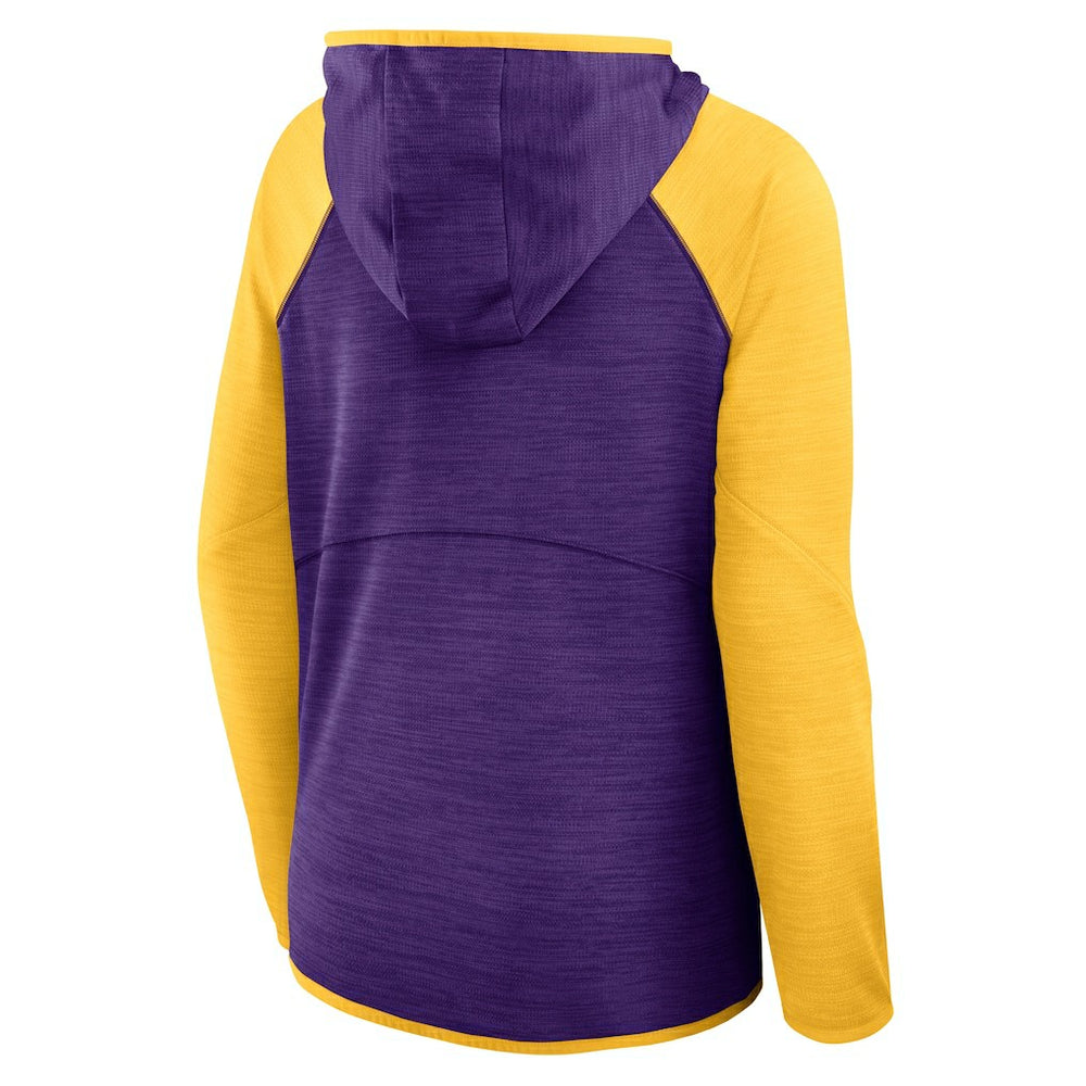 Minnesota Vikings Women's Redzone End Around Pass Raglan Full-Zip Hoodie - Purple/Gold outlet