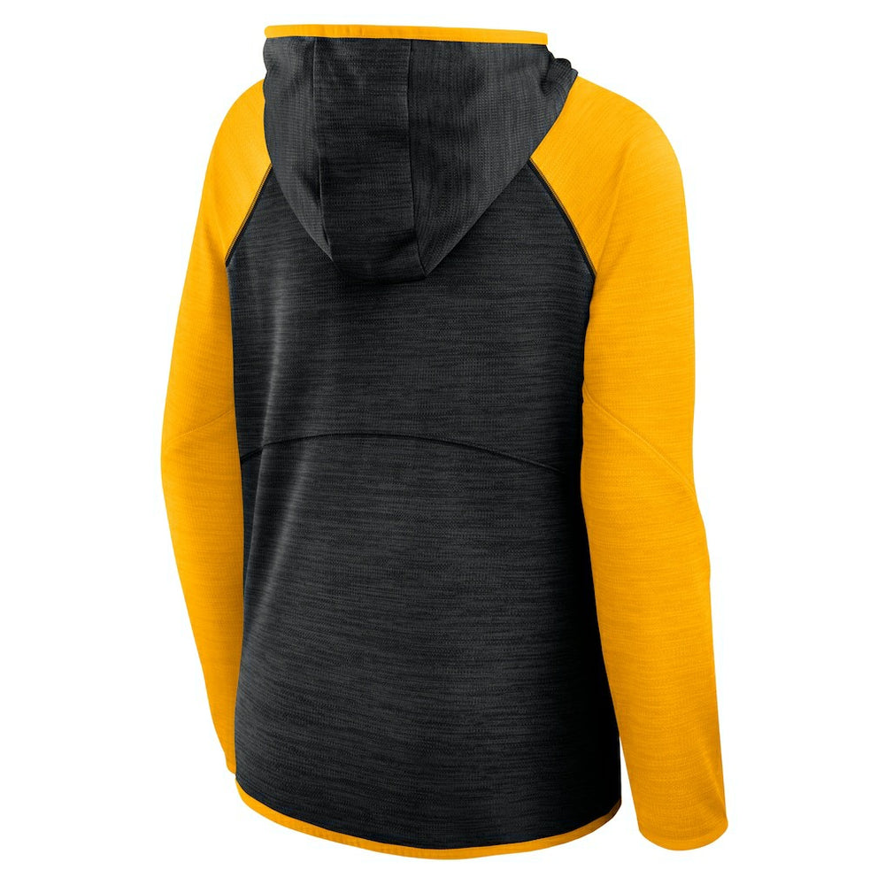 Pittsburgh Steelers Women's Redzone End Around Pass Raglan Full-Zip Hoodie - Black/Gold sale