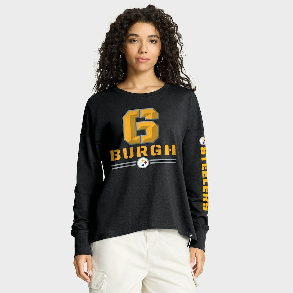 Pittsburgh Steelers Women's Hometown Legacy Long Sleeve T-Shirt - Black sale