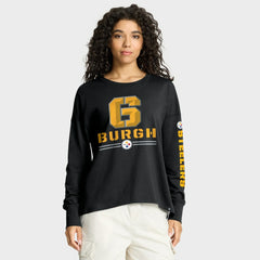 Pittsburgh Steelers Women's Hometown Legacy Long Sleeve T-Shirt - Black sale