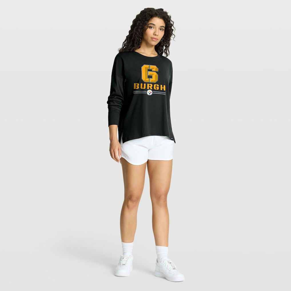 Pittsburgh Steelers Women's Hometown Legacy Long Sleeve T-Shirt - Black sale