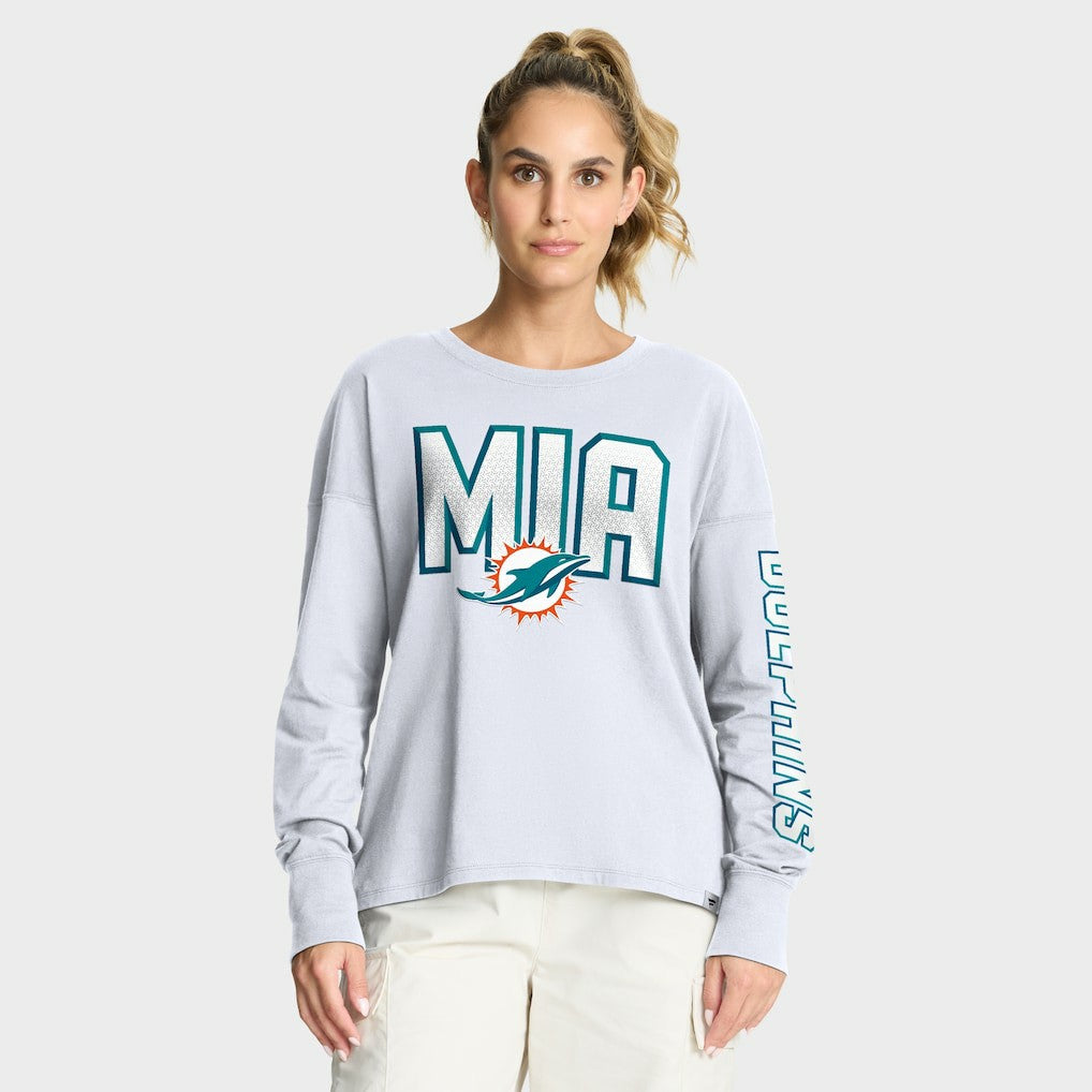 Miami Dolphins Women's Hometown Legacy Long Sleeve T-Shirt - White outlet