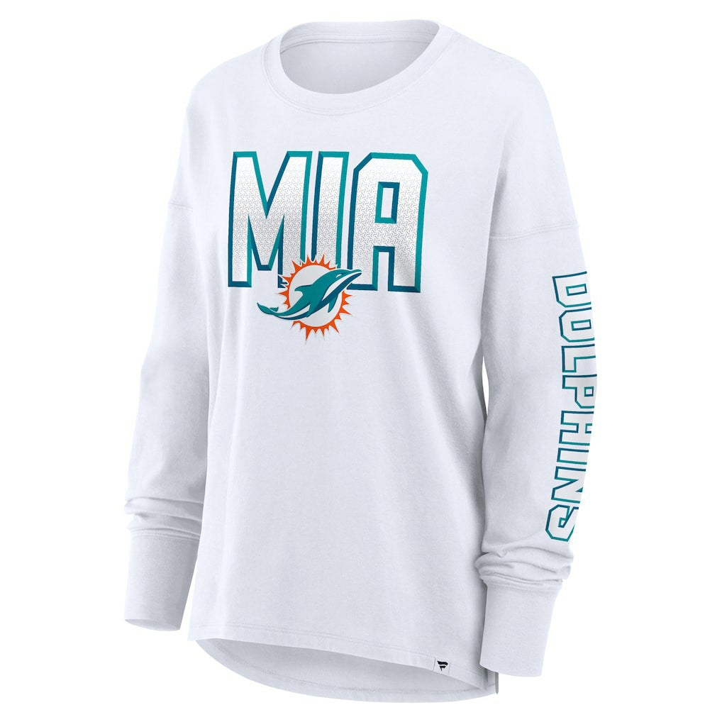 Miami Dolphins Women's Hometown Legacy Long Sleeve T-Shirt - White outlet