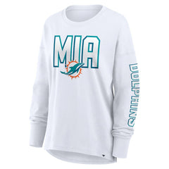 Miami Dolphins Women's Hometown Legacy Long Sleeve T-Shirt - White outlet
