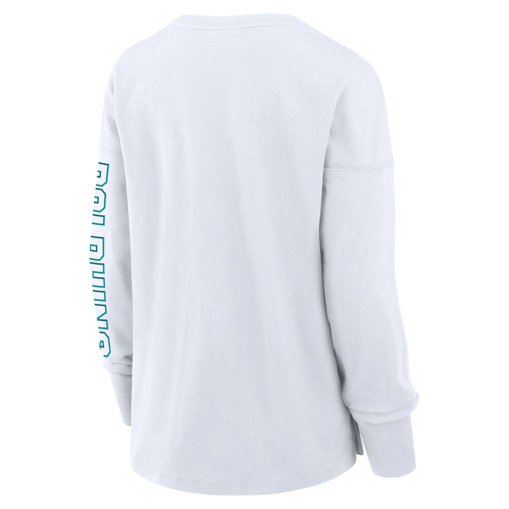 Miami Dolphins Women's Hometown Legacy Long Sleeve T-Shirt - White outlet