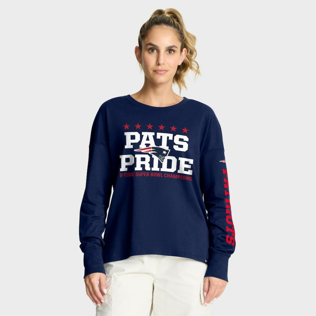 New England Patriots Women's Hometown Legacy Long Sleeve T-Shirt - Navy for sale