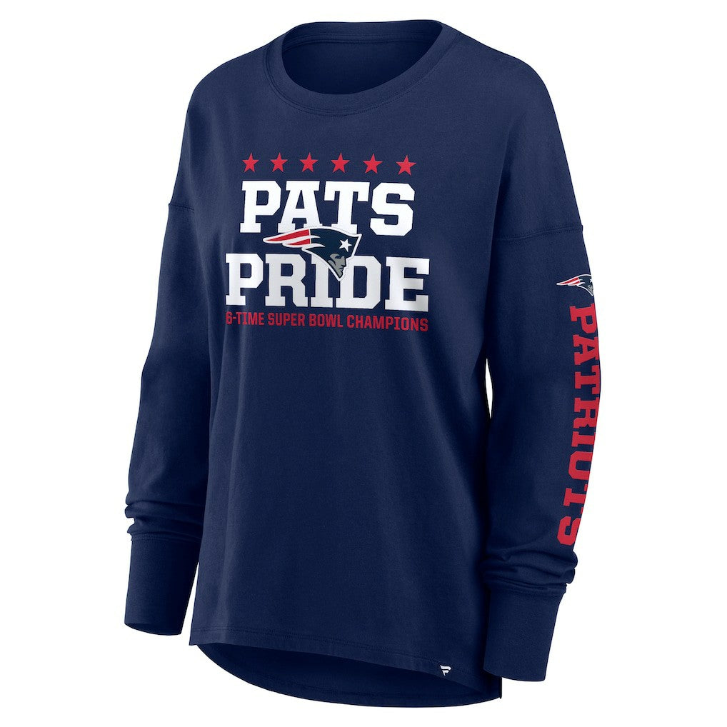 New England Patriots Women's Hometown Legacy Long Sleeve T-Shirt - Navy for sale