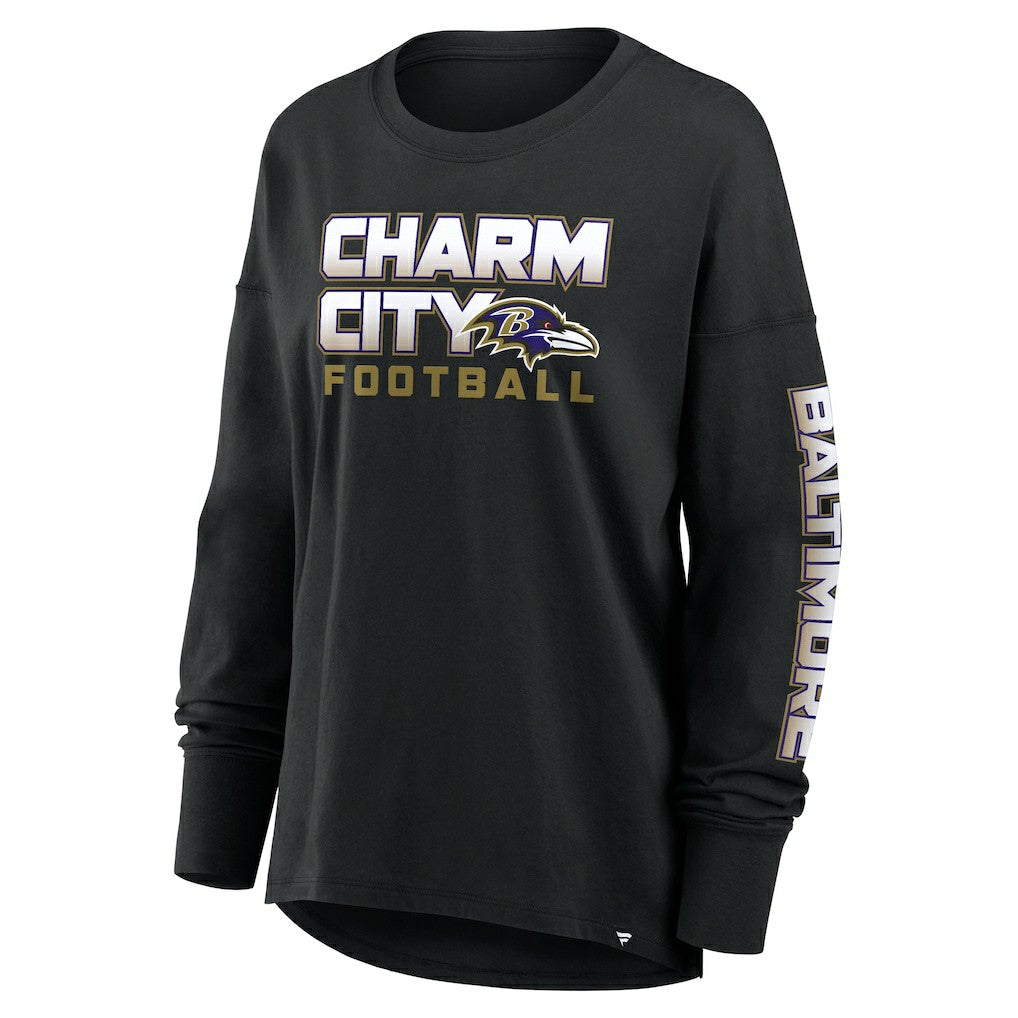 Baltimore Ravens Women's Hometown Legacy Long Sleeve T-Shirt - Black on sale